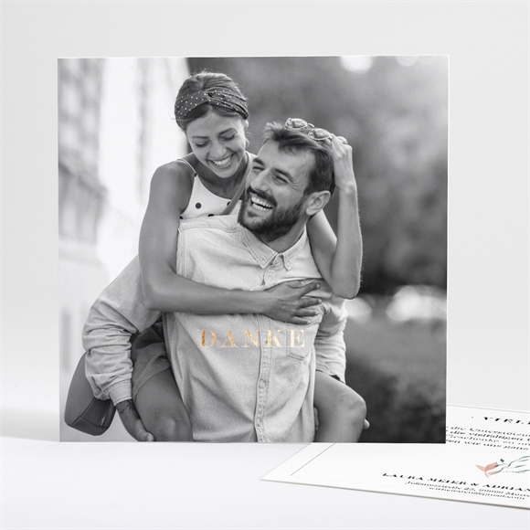 Dankeskarte Hochzeit Blättersamen ref.N351151