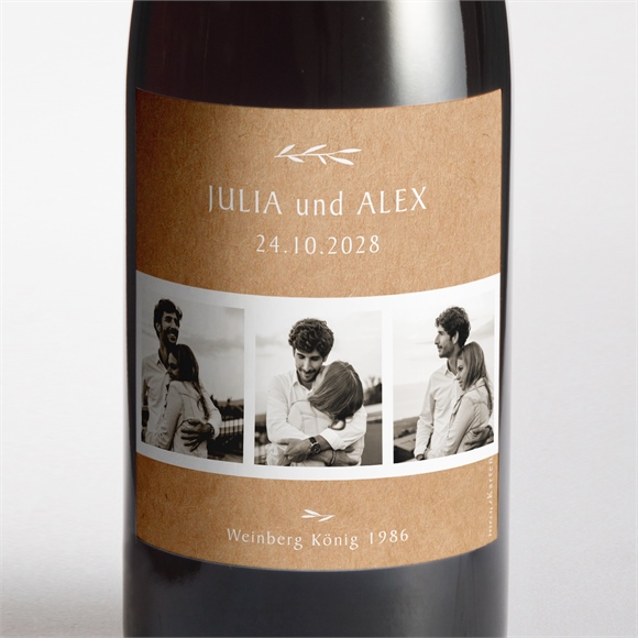 Flaschenetikett Hochzeit Boheme schick ref.N3001748