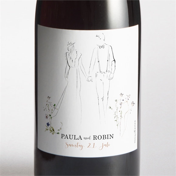 Flaschenetikett Hochzeit Zu zweit ref.N3001746