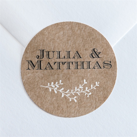 Aufkleber Hochzeit Zurück zur Natur ref.N360147