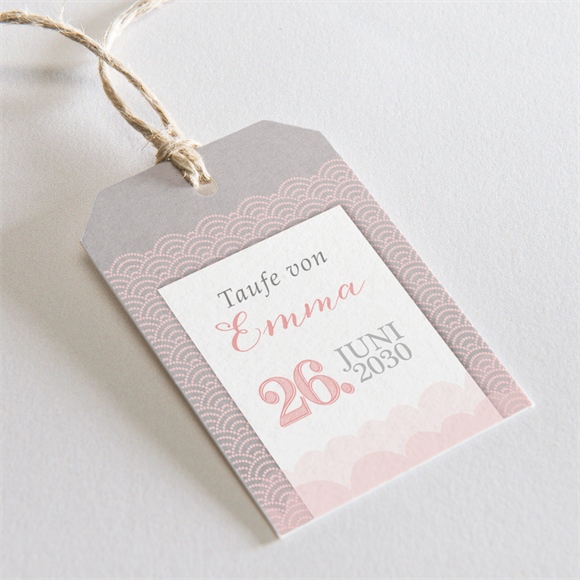 Geschenkanhänger Taufe Matrose in Rosa ref.N291198