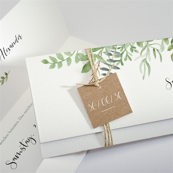 Hochzeitseinladung Blättertanz ref.N94128