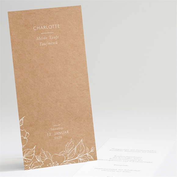 Menükarte Taufe Veredelung auf Kraft ref.N221110