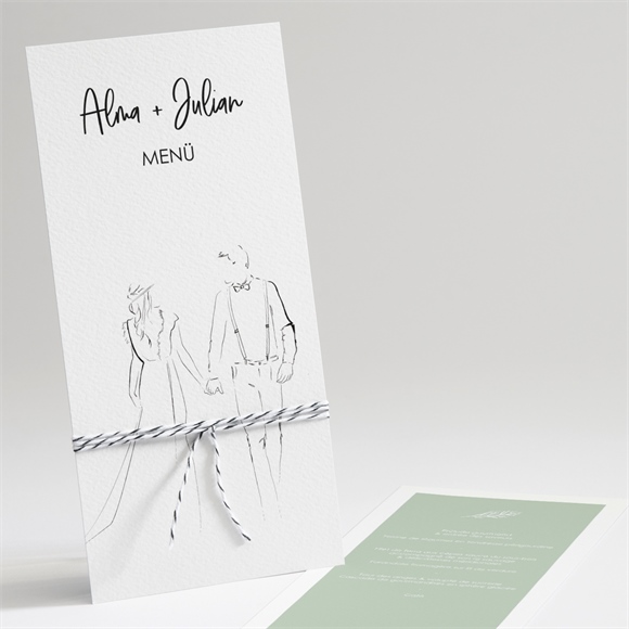 Menükarte Hochzeit Blühende Schönheit ref.N221148