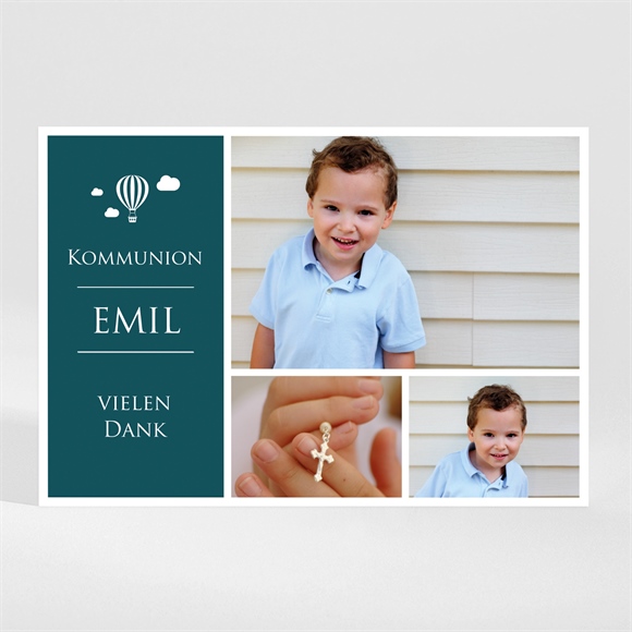 Dankeskarte Kommunion Schöne kleine Symbole - Magnet ref.N11078