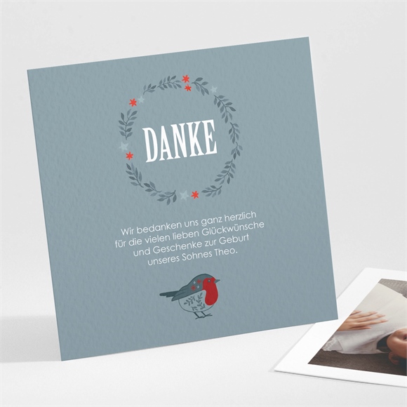 Dankeskarte Geburt Winterliche Gestaltung ref.N301158