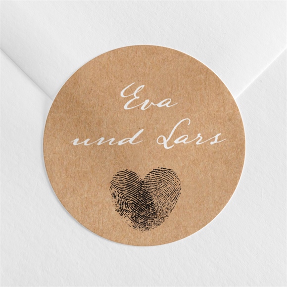 Aufkleber Hochzeit Abdruck des Herzens ref.N360700