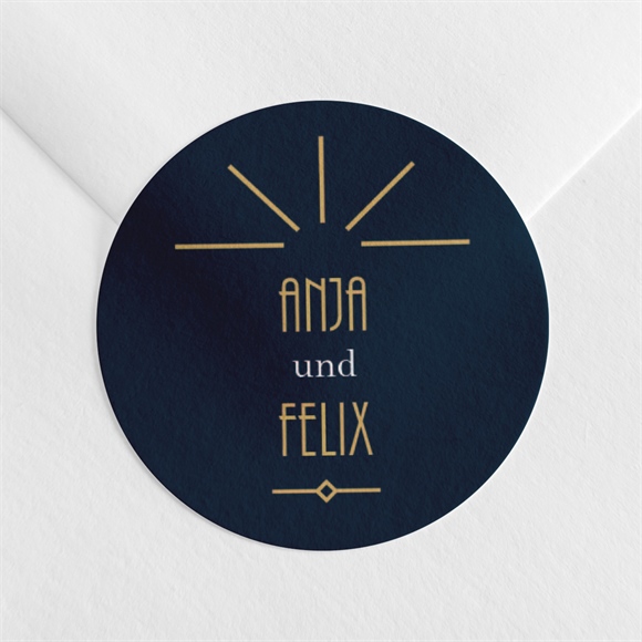 Aufkleber Hochzeit Art déco ref.N360632