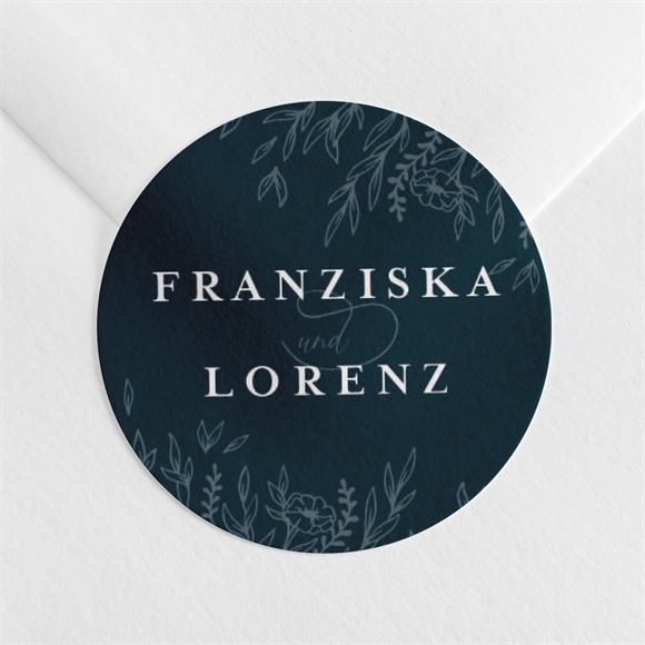 Aufkleber Hochzeit Königsblau ref.N360664