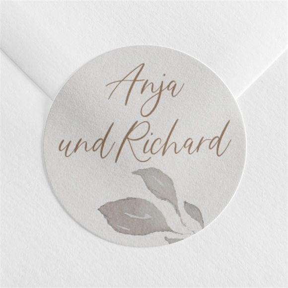 Aufkleber Hochzeit Elegante Skizze ref.N360652