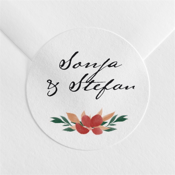 Aufkleber Hochzeit herbstliche harmonie