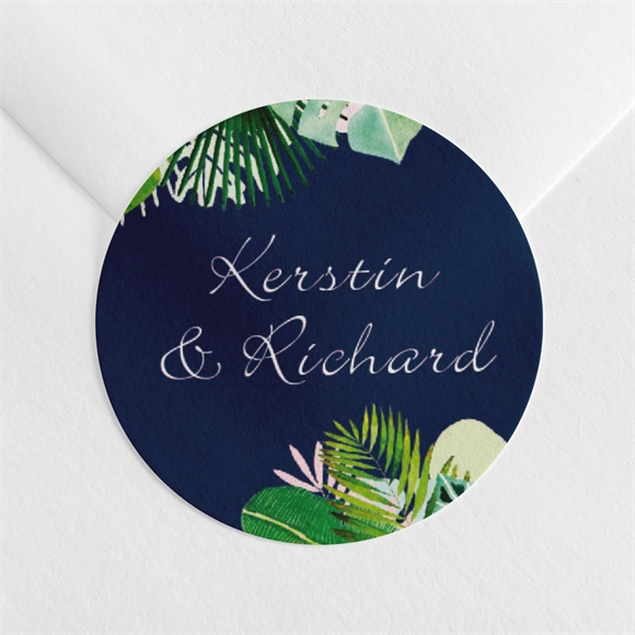 Aufkleber Hochzeit Tropische Wärme ref.N360676