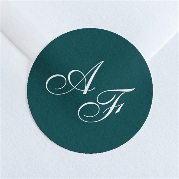 Aufkleber Hochzeit Klassisches Monogramm ref.N36089