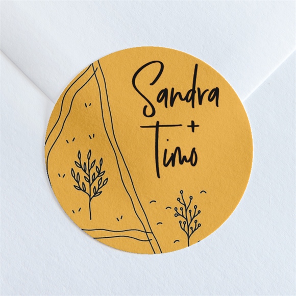 Aufkleber Hochzeit Bohemian Chic ref.N360132