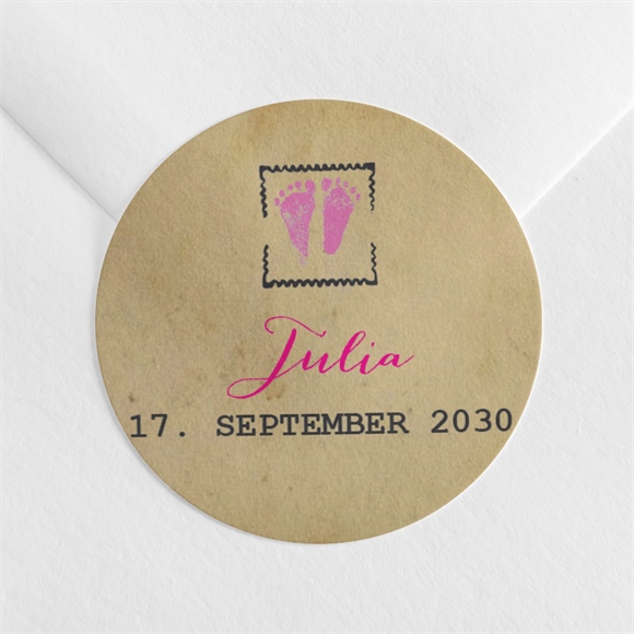 Sticker Geburt Telegramm Mädchen ref.N360925