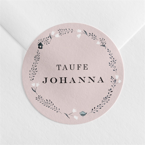 Aufkleber Taufe Ring der Natur Rosa ref.N360413