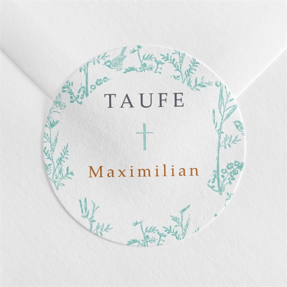 Aufkleber Taufe Vintage Vogel ref.N360417