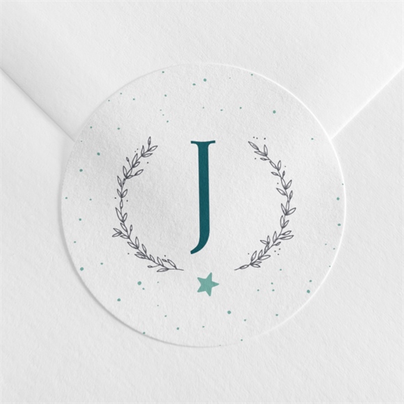 Aufkleber Taufe Blätterranke ref.N360378