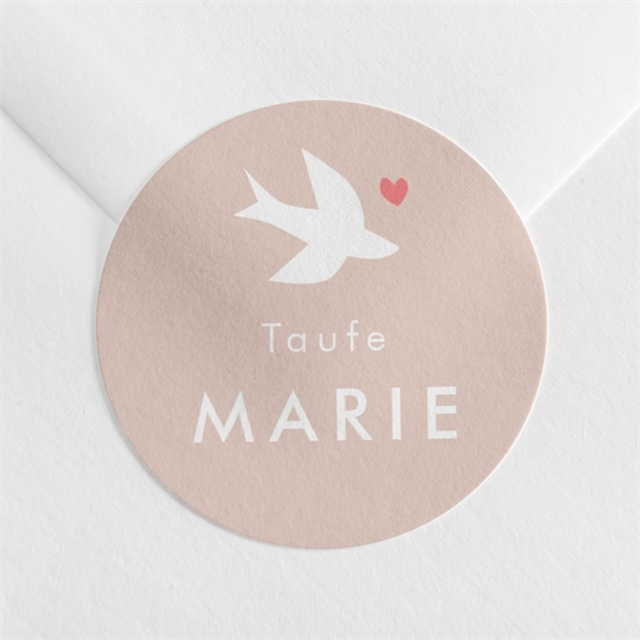 Aufkleber Taufe Taube und Blumenkranz ref.N360783