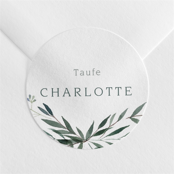 Aufkleber Taufe Pflanzenschmuck ref.N360381