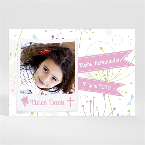 Dankeskarte Kommunion Stimmung Mädchen - Magnet ref.N11088