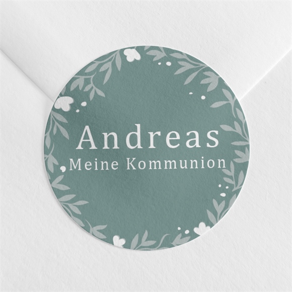 Aufkleber Kommunion Smaragdprägung ref.N360568