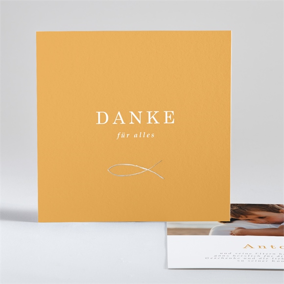 Dankeskarte Kommunion Senfgelb ref.N351264