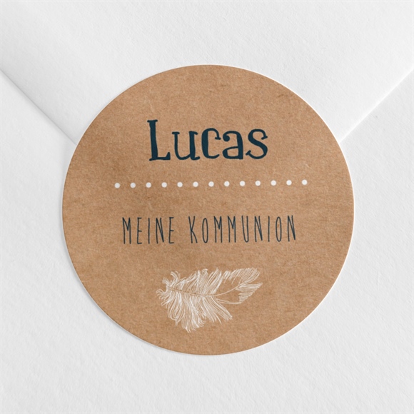 Aufkleber Kommunion Kraftpapierillustration ref.N360970