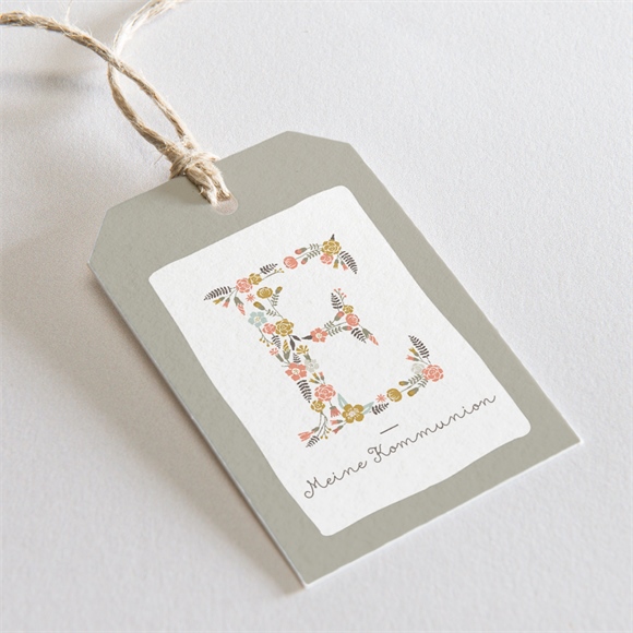 Geschenkanhänger Kommunion Blumensignatur ref.N291229