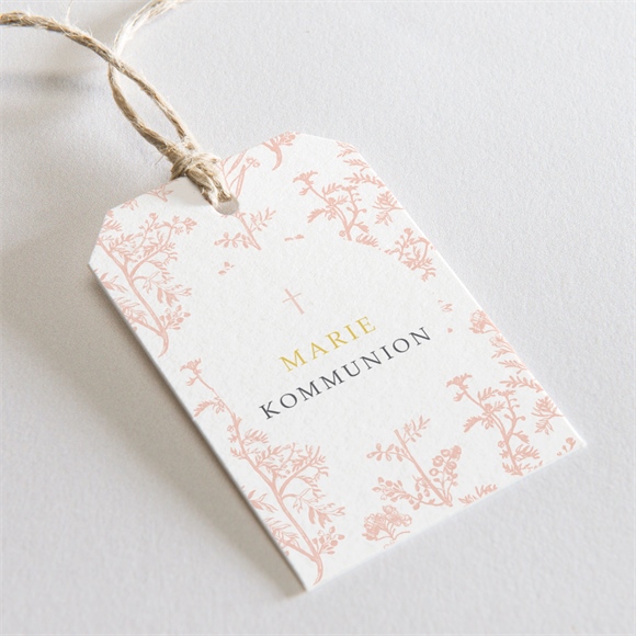 Geschenkanhänger Kommunion Pflanzendrucke ref.N291226