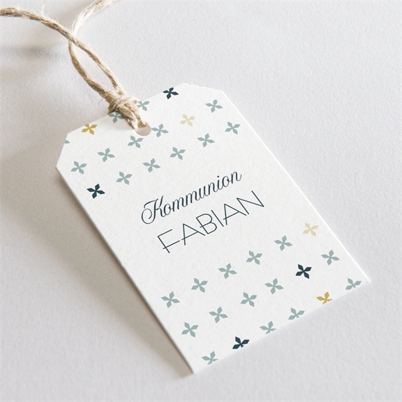 Geschenkanhänger Kommunion Geometrische Blumenmotive ref.N291266