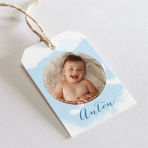 Geschenkanhänger Taufe Zarte Federn ref.N291200