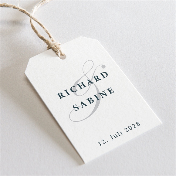 Geschenkanhänger Hochzeit Schlicht & Elegant ref.N29174