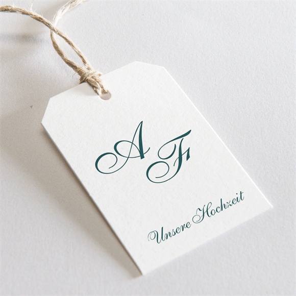 Geschenkanhänger Hochzeit Klassisches Monogramm ref.N29171