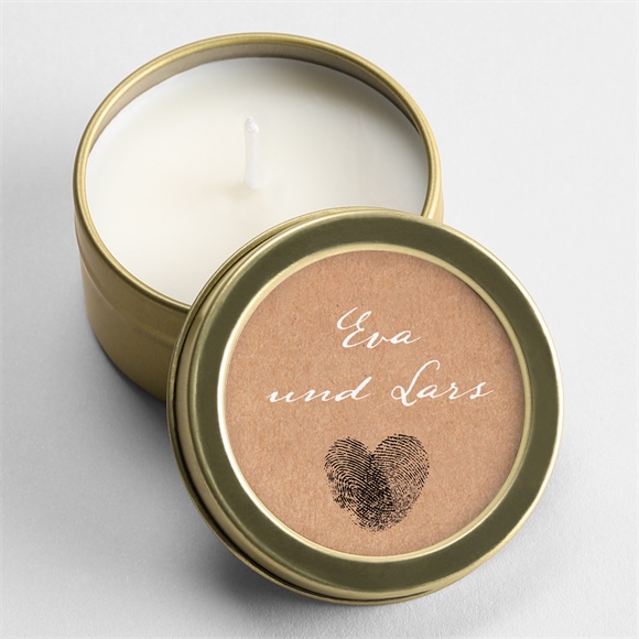 Kerze Hochzeit Abdruck des Herzens ref.N360701