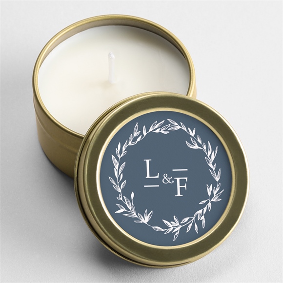 Kerze Hochzeit Goldkranz ref.N360725