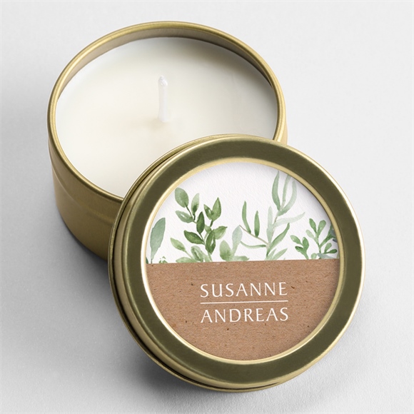 Kerze Hochzeit Frühlingsgrün ref.N360709