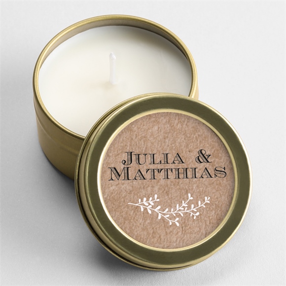 Kerze Hochzeit Zurück zur Natur ref.N360323