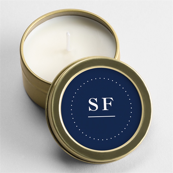 Kerze Hochzeit Schick in Blau ref.N360639