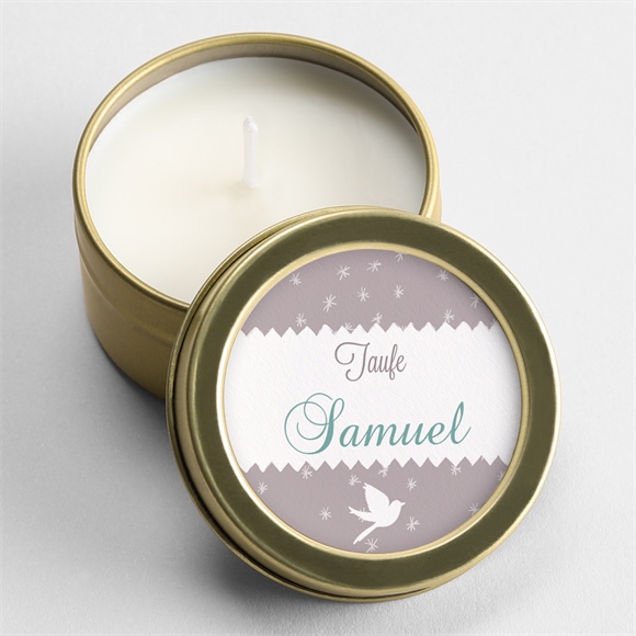 Kerze Taufe Vogelgesang Junge ref.N360760