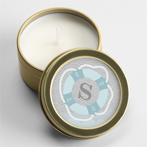 Kerze Taufe Matrose in Blau ref.N360780