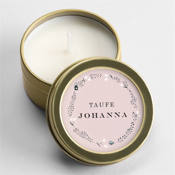 Kerze Taufe Ring der Natur Rosa ref.N360414