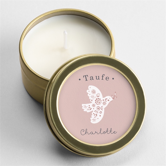 Kerze Taufe Friedenstaube ref.N360782