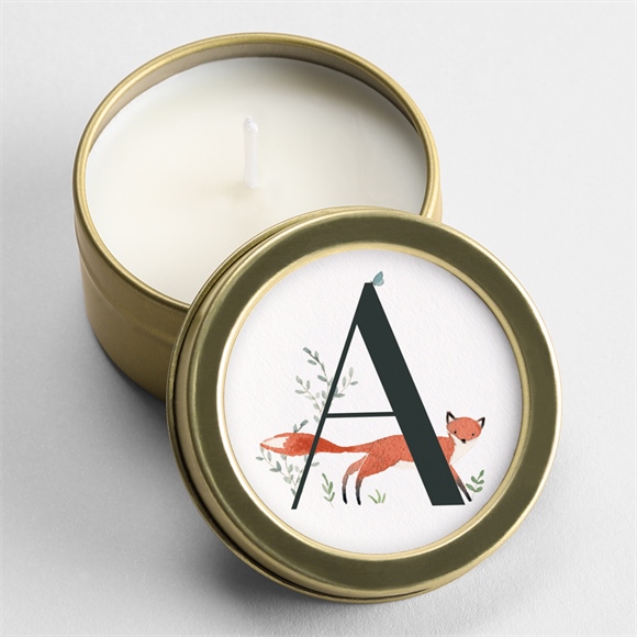 Kerze Geburt Tieralphabet ref.N360876