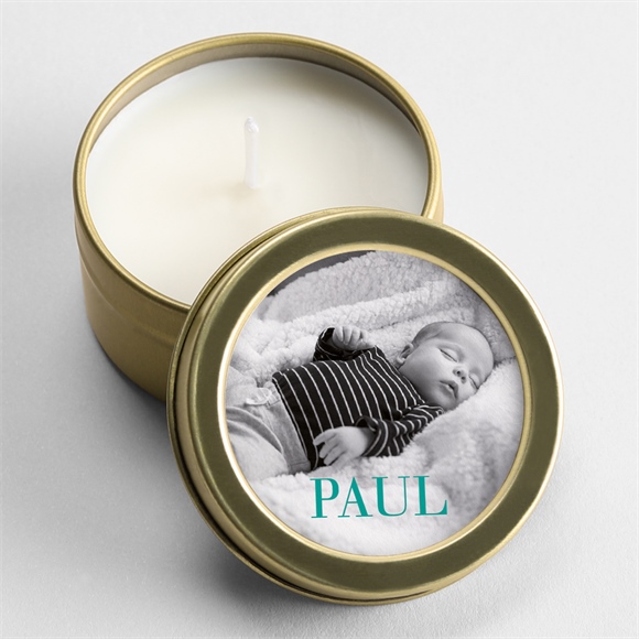 Kerze Geburt Mintfarben ref.N3601030