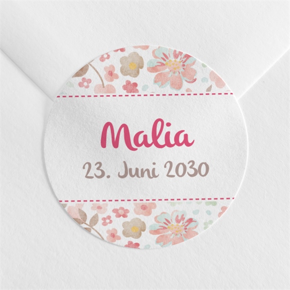 Sticker Geburt Blumig frisch ref.N3601001