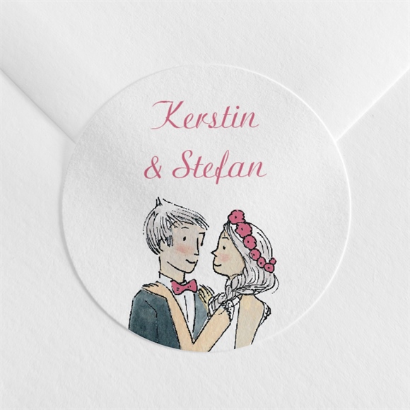 Aufkleber Hochzeit Hochzeitspaar ref.N3601075