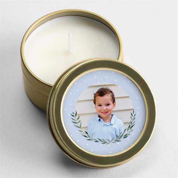 Kerze Kommunion Zartes Blau ref.N360574