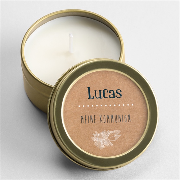 Kerze Kommunion Kraftpapierillustration ref.N360965