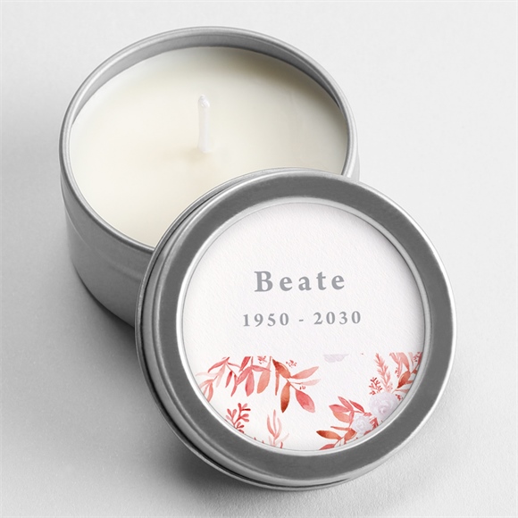 Kerze Trauer Rotes Blumenbeet ref.N360619